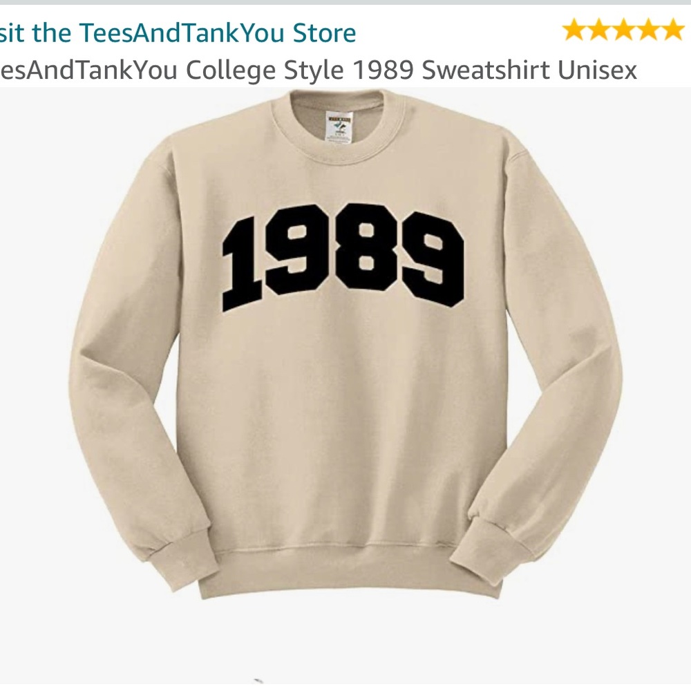 1989 crewneck fleece sweatshirt